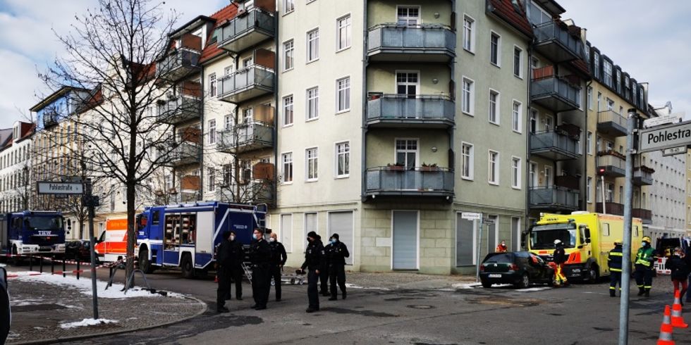 Einsatz in der Pohlestraße in Köpenick