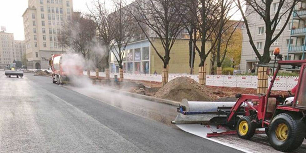 Bauarbeiten auf der Karl-Marx-Allee im November 2018