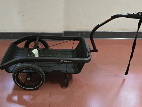 Schwarzer Fahrradanhänger