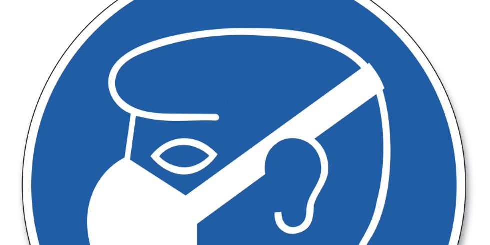 Befehlszeichen Sicherheitszeichen Piktogramm Arbeitssicherheitszeichen milder Atemschutz