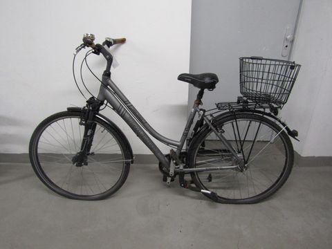Graues Damenfahrrad