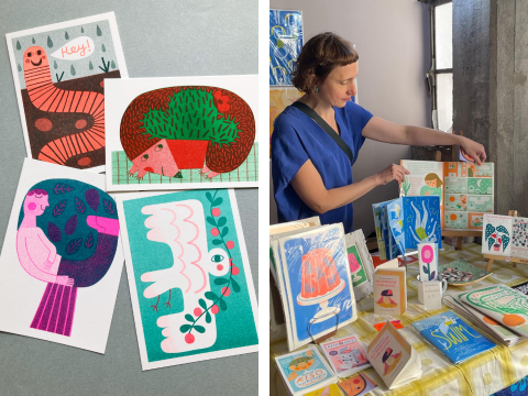 Mina Braun zeigt ihre Druck-Kunstwerke