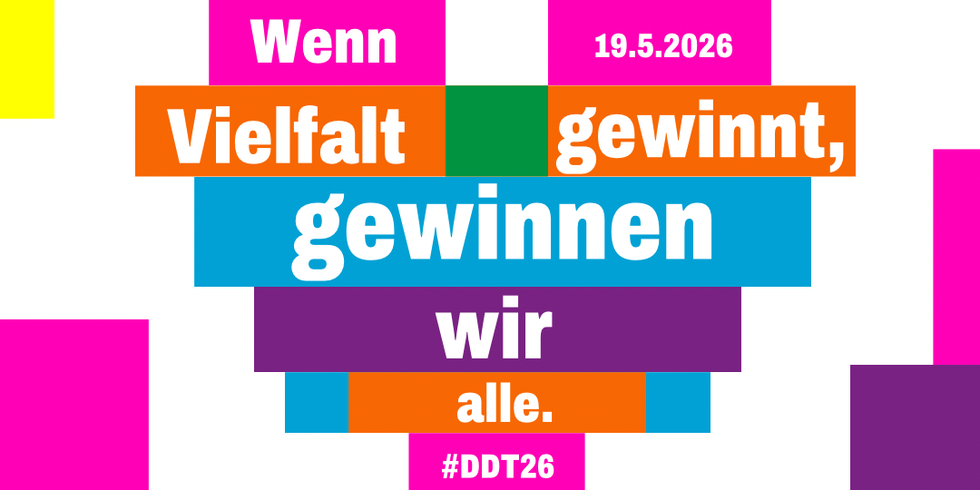 DDT 2026 - Wenn Vielfalt gewinnt, gewinnen wir alle. Deutscher Diversity Tag 19.5.2026