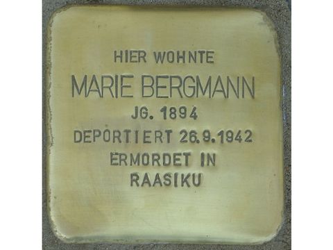 Stolperstein Marie Bergmann (Bild: Stolperstein-Initiative CW, Hupka)
