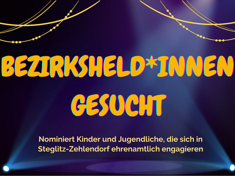 Vorderseite des Flyers - Bezirksheld*innen Steglitz-Zehlendorf 2025 (Bild: KiJub Steglitz-Zehlendorf)