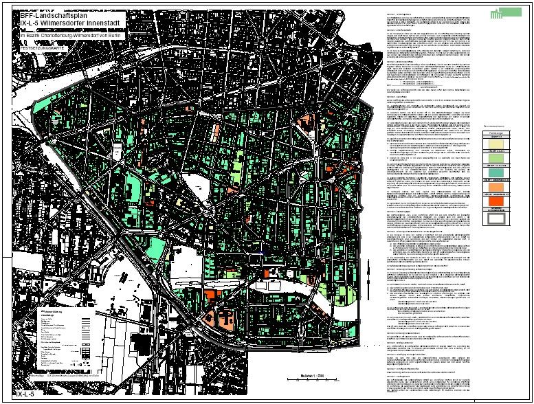Übersichtsplan zur Festsetzungskarte des Landschaftsplanes IX-L-5