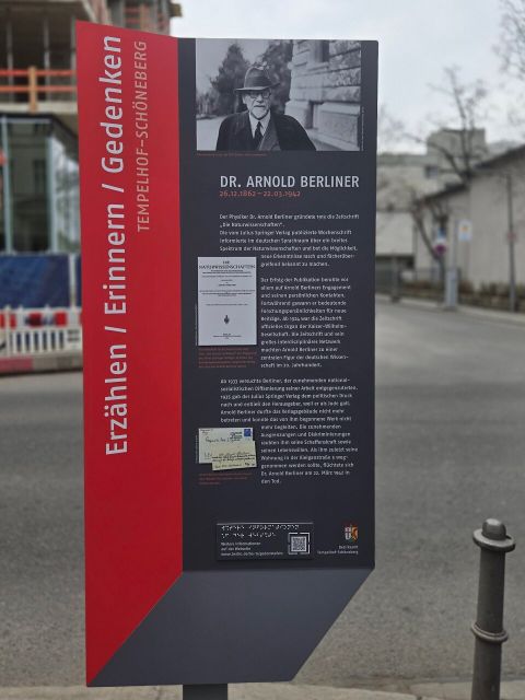 Gedenktafel für Alfred Berliner (Bild: Bezirksamt Tempelhof-Schöneberg)