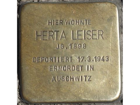 Stolperstein Herta Leiser, Foto:H.-J. Hupka