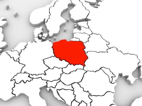 Polen Karte abstrakt 3d Europa Kontinent