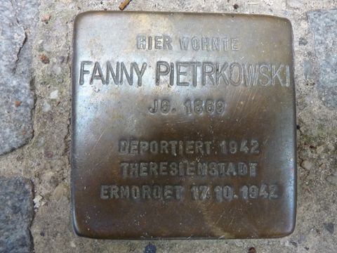 Stolperstein für Fanny Pietrkowski, 17.8.2010