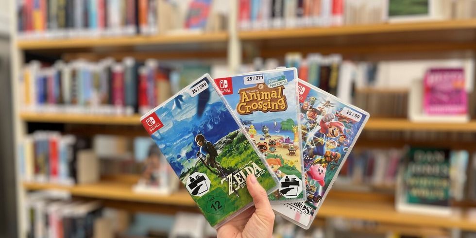 Nintendo Switch Spiele in der Stadtbibliothek