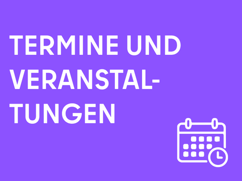 Kacheln Termine und Veranstaltungen