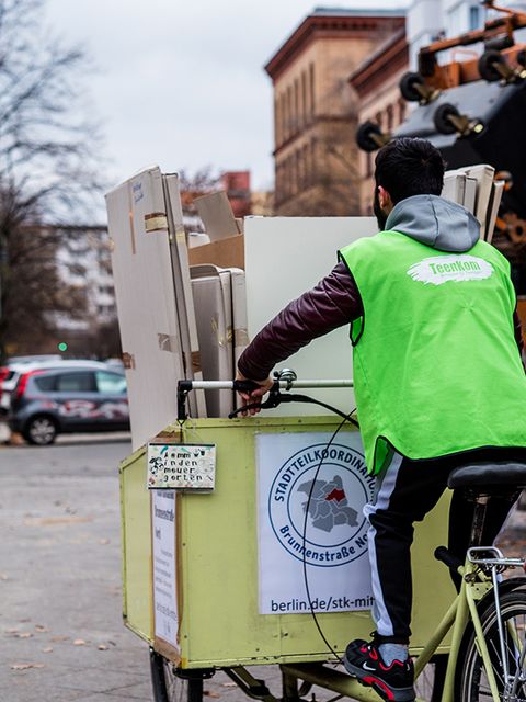 Aktion zum Sperrmülltag im Brunnenviertel