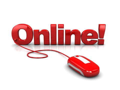 rote Datenmaus - Hinweis auf Datenbank Online