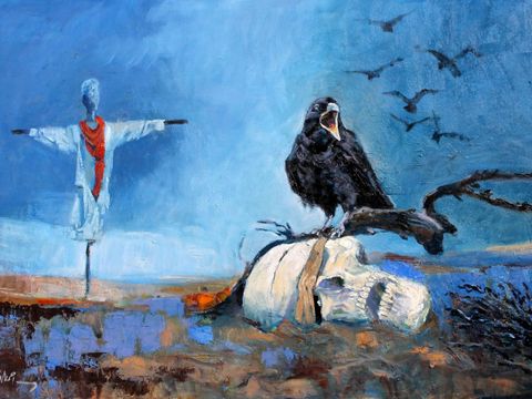 "Das letzte Porträt meiens Bruders" aus der Werkreihe "Die Vogelescheuche" (Bild: Ahmad Sharaa)