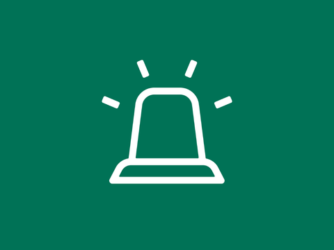 Icon Alarm Hintergrund Grün