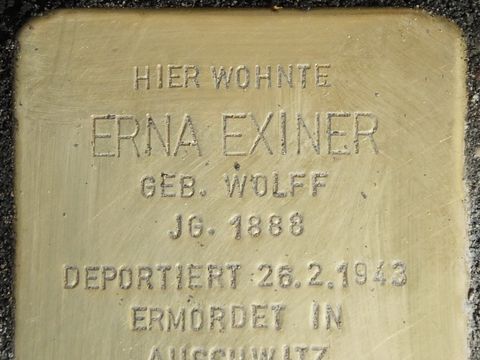Stolperstein Erna Exiner, 2014