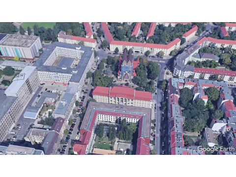 Roedeliusplatz von oben