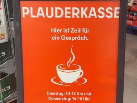 Aufsteller Plauderkasse