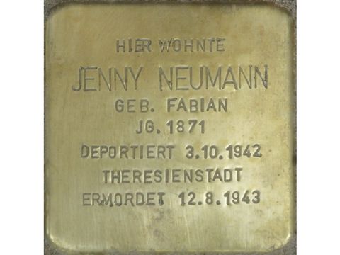 Stolperstein Jenny Neumann (Bild: Stolpersteine-Initiative CW, Hupka)