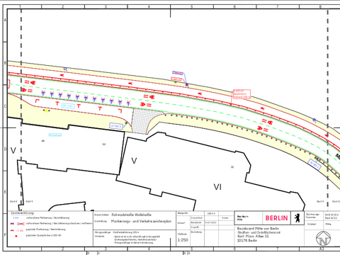 Verkehrszeichenplan Wallstrasse 9/10 (Bild: SGA BA Mitte)