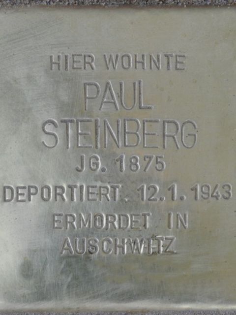 Stolperstein für Paul Steinberg (Bild: Stolpersteine-Initiative CW, Hupka)