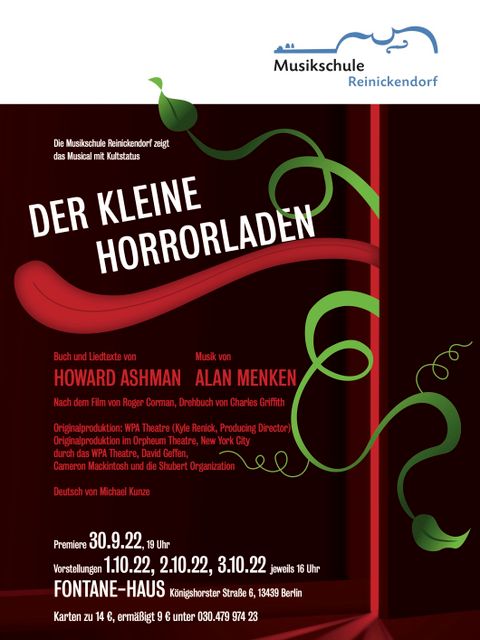Plakat zum Musical "Der kleine Horrorladen" (Bild: BA Reinickendorf)