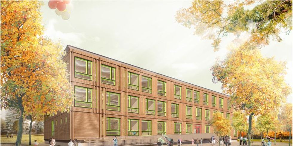 Rendering Außenansicht Hausburgmodul