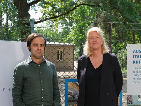 Gonzalo Compañy und Lydia Dollmann leiten das neue Forschungsprojekt, Juni 2025 (Bild: Dokumentationszentrum NS-Zwangsarbeit)