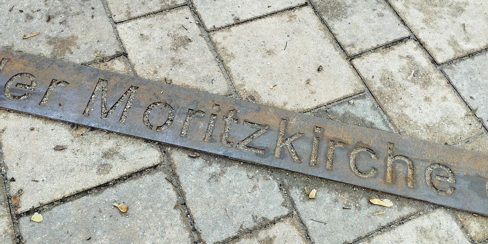Cortenstahlband, Detail
