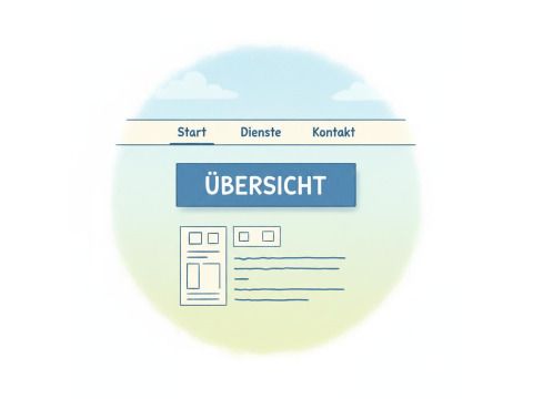 Darstellung einer Übersichtsseite im Internet