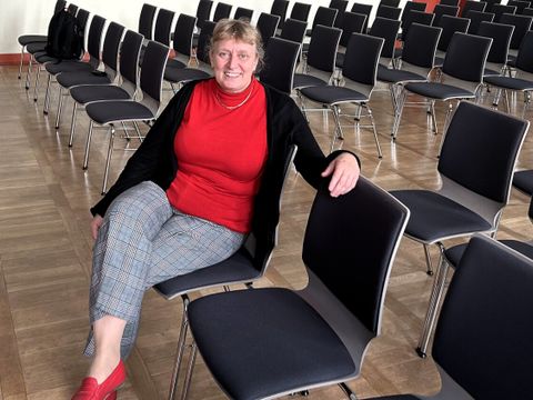Ina Finger im Konzertsaal der Musikschule in der Zellestraße.