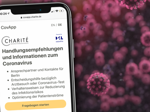 App der Charite / Thema Corona