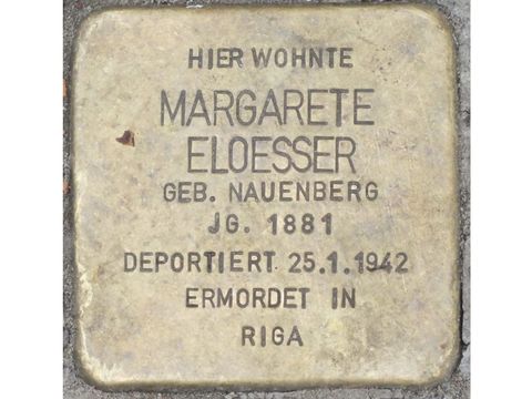 Stolperstein Margarete Eloesser, Foto:H.-J. Hupka, 2013
