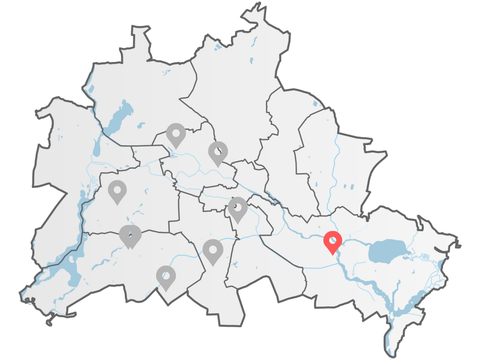 Karte mit Lage der Siedlung Grünau