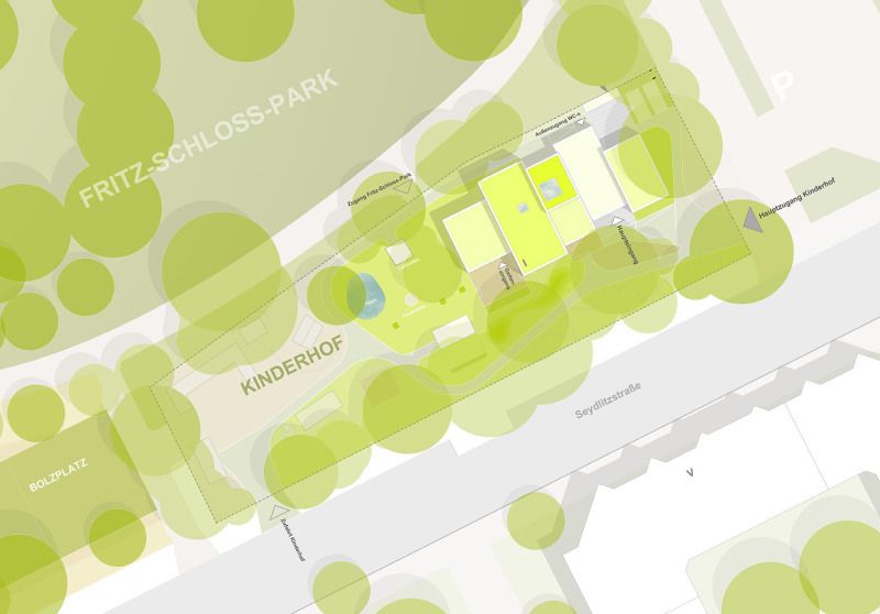 Moabiter Kinderhof Ersatzneubau 2020, Lageplan