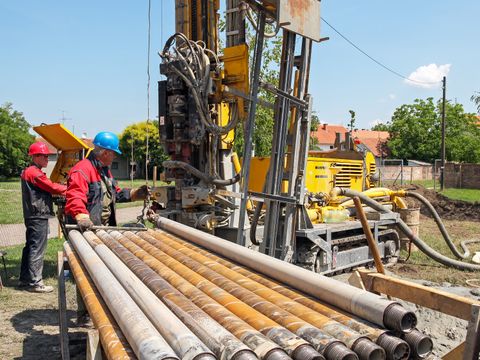 Bohrung eines Geothermiebrunnens