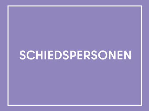 Teaser mit der Aufschrift Schiedspersonen
