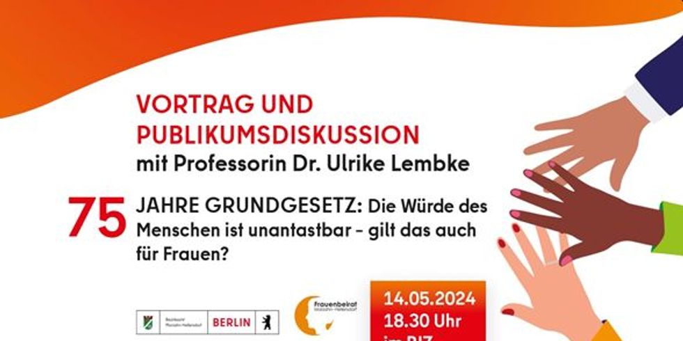 Einladung Vortrag "75 Jahre Grundgesetz" des Frauenbeirats Marzahn-Hellersdorf