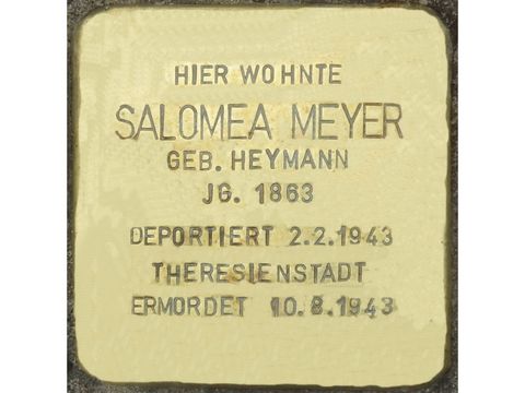 Stolperstein Salomea Meyer (Bild: Stolpersteine-Initiative CW, Hupka)