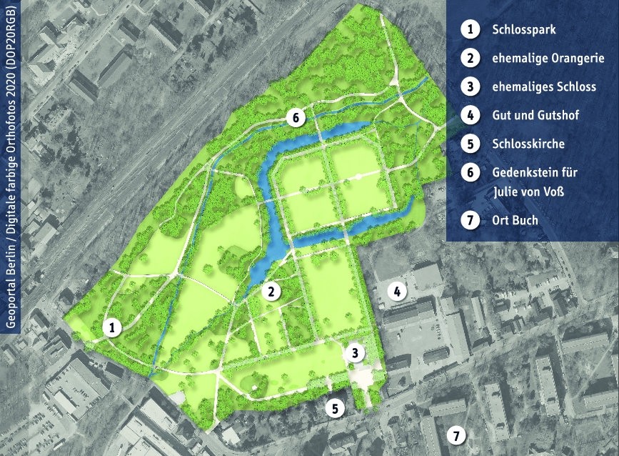 Übersichtsplan Schlosspark Buch