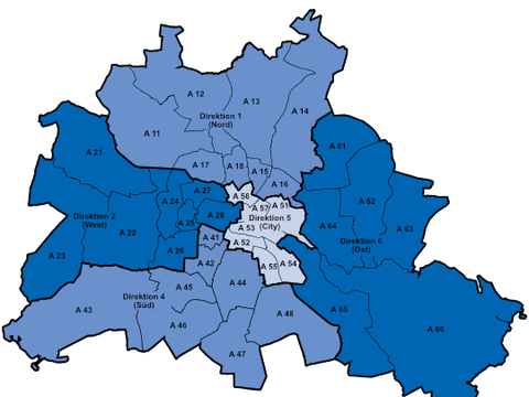 Polizei in den Bezirken 2020 (Bild: Polizei Berlin)