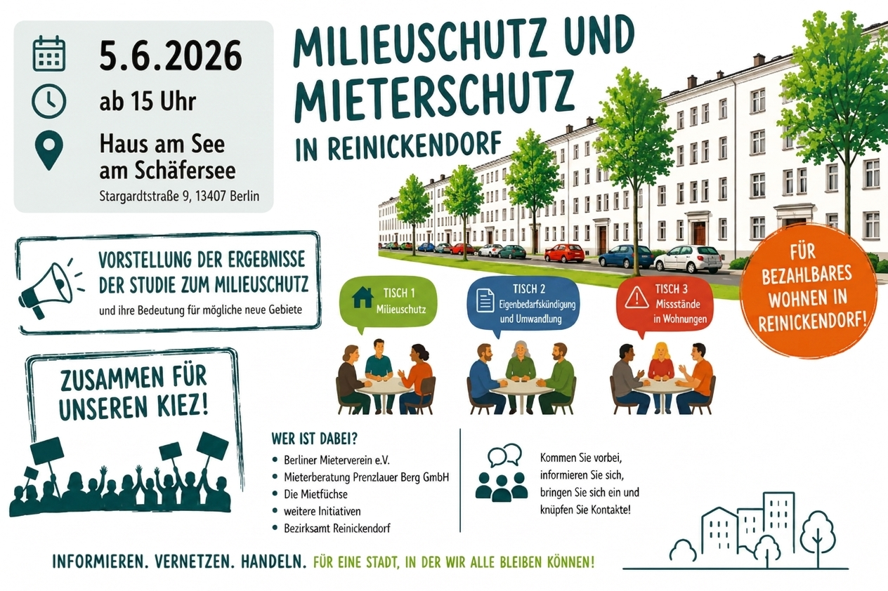 Veranstaltung Milieuschutz und Mieterschutz am 5.6.2026