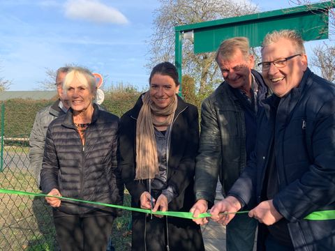 Von links nach rechts: Rainer Brockschmidt (verdeckt), Heidi Rauch, Städträtin Ellenbeck, Joachim Marktscheffel, Andreas Alex