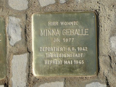 Stolperstein für Minna Geballe