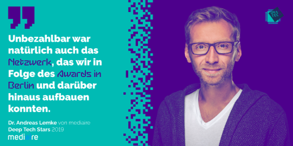 Foto und Zitat von Anderas Lemke von mediaire