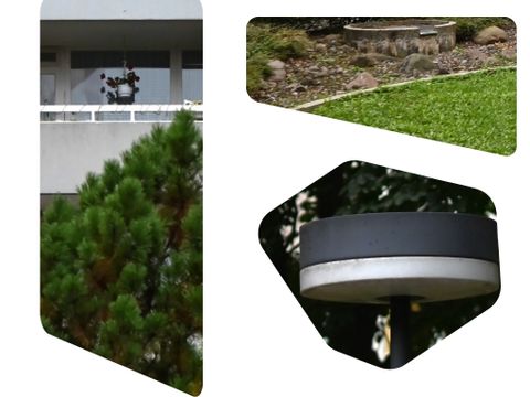 Denkmal des Monats September Titelbild 3 Ausschnitte von einem Gartendenkmal