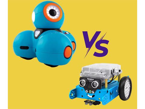 zwei kleine unterschiedliche Roboter