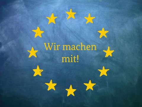 Schriftzug Wir machten mit!