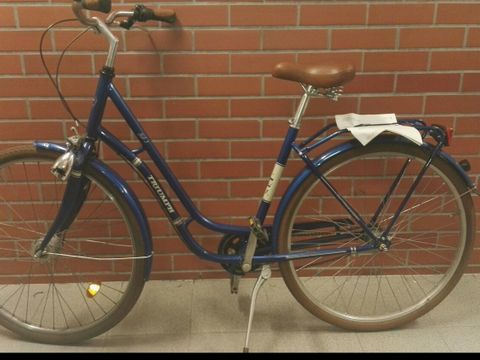 Blaues Damenfahrrad